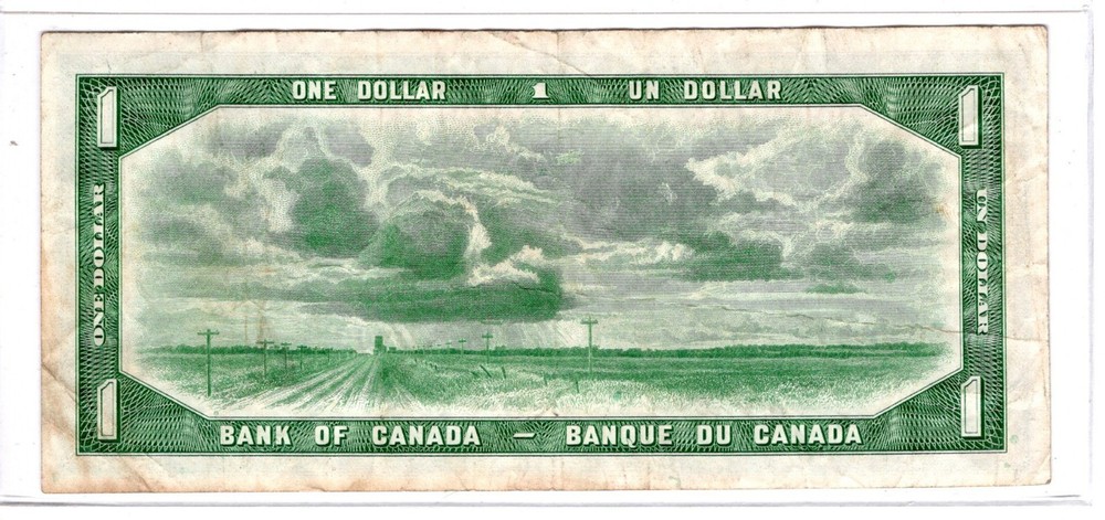 Canada 1954 One Dollar Devils Face Banknote QEII C/A 9989033