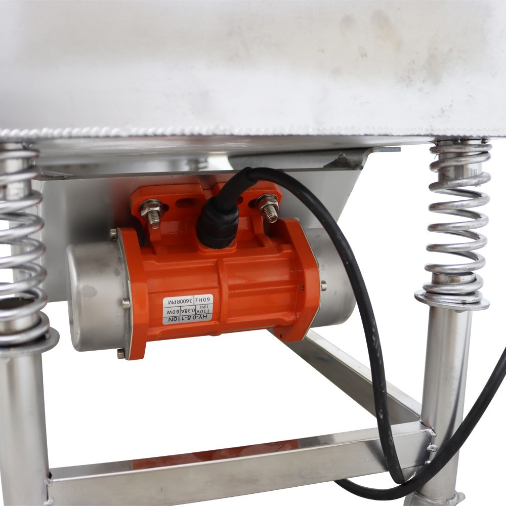 110V Linear Vibrating Sifter with 12mm Screen Straight Vibrating Sieve Shaker