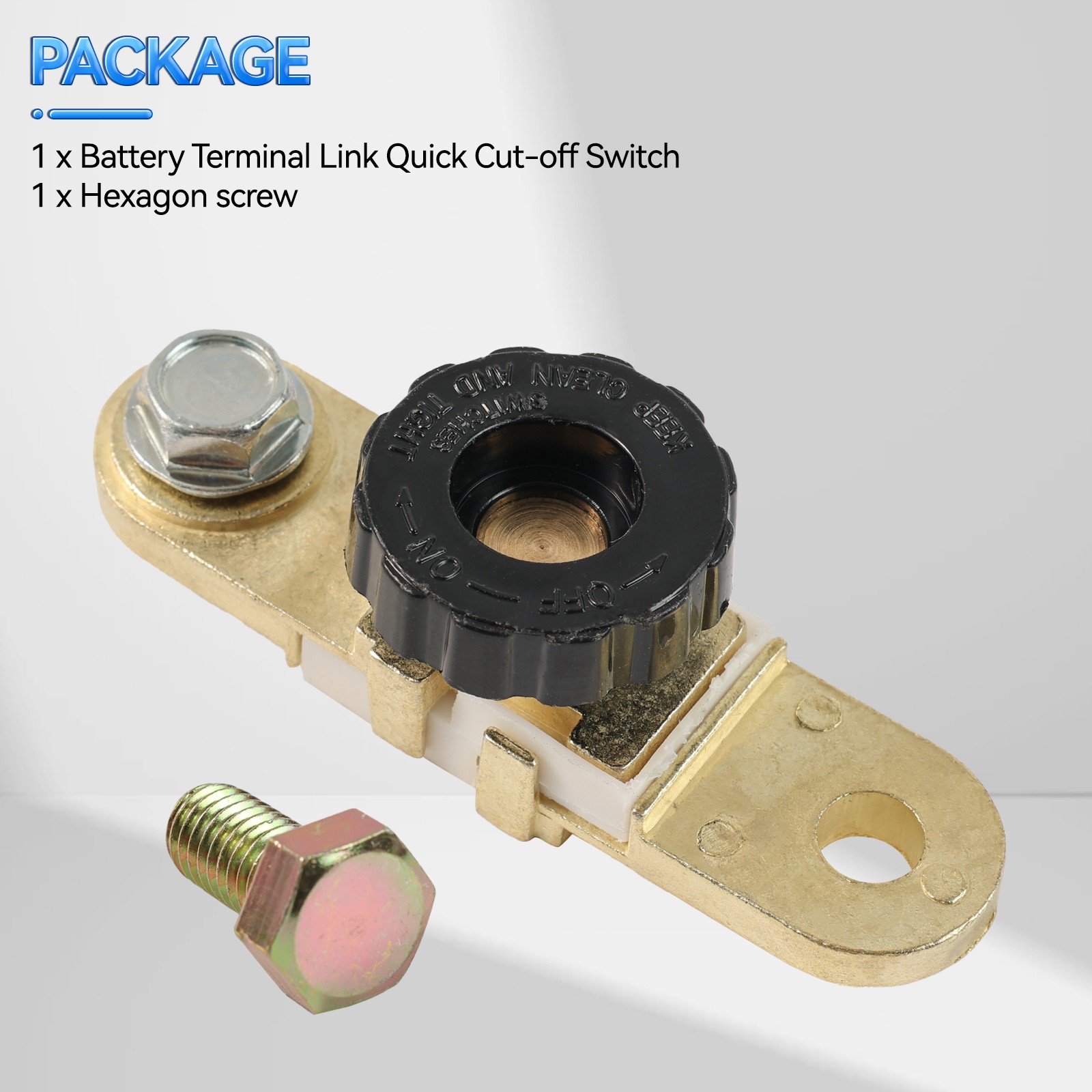 Battery Terminal Quick Disconnect Switch Side Post Battery Shut/ Cut Off Brass