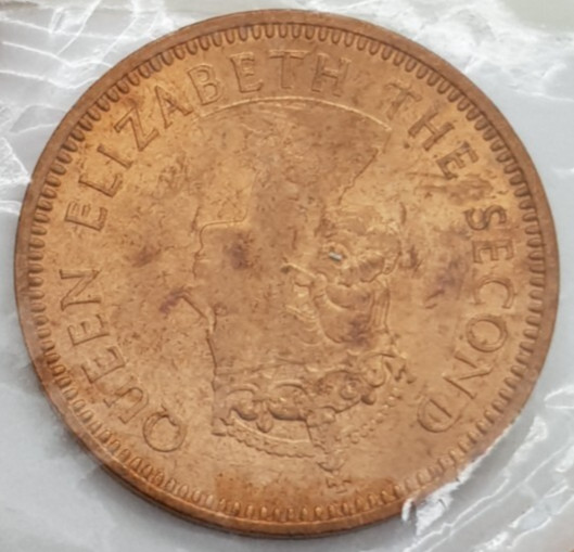 1958 British E Caribbean Territories 1/2 Cent
