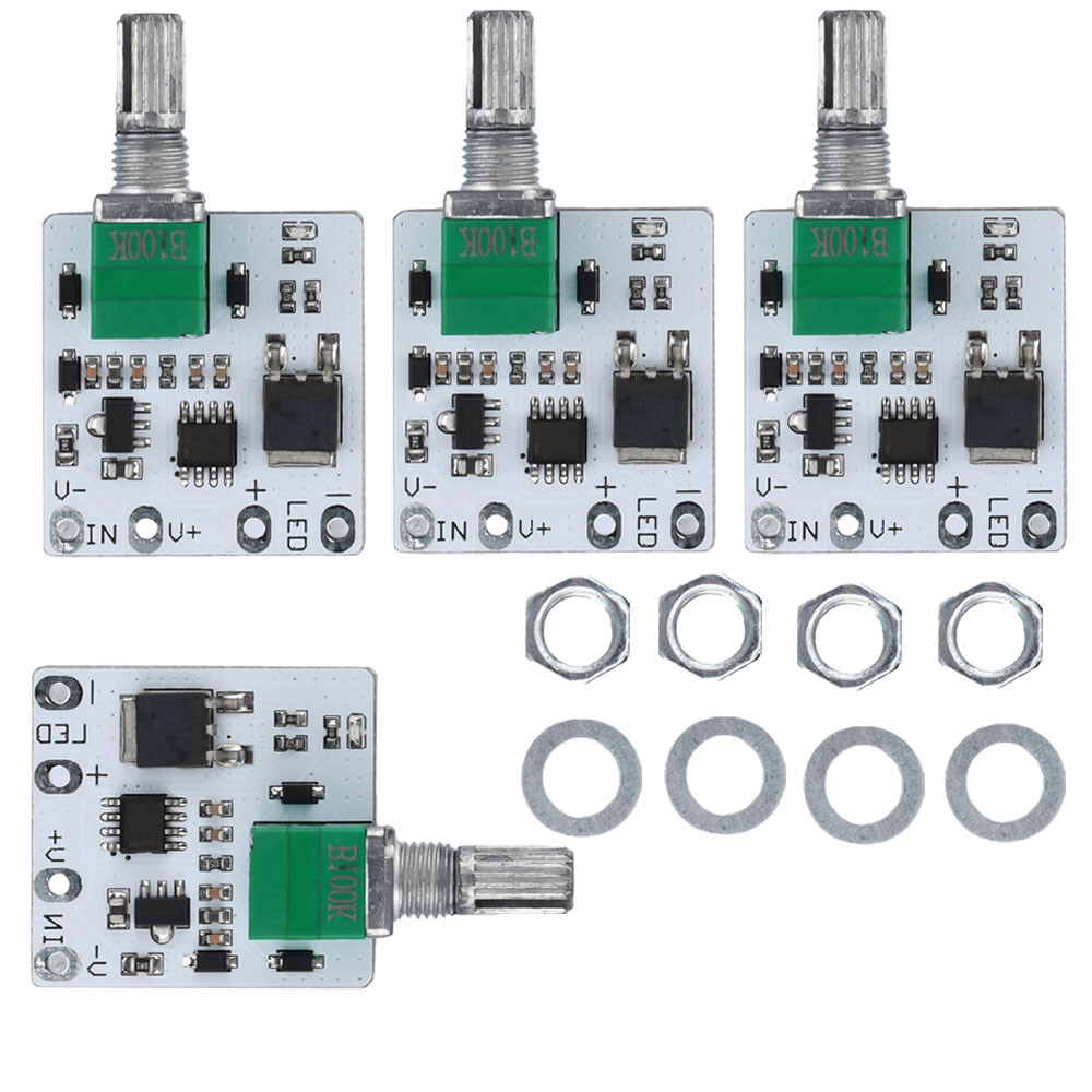 2/4/6Pcs LED Mini Dimmer Constant Voltage Module Stepless Knob Potentiometer DIY