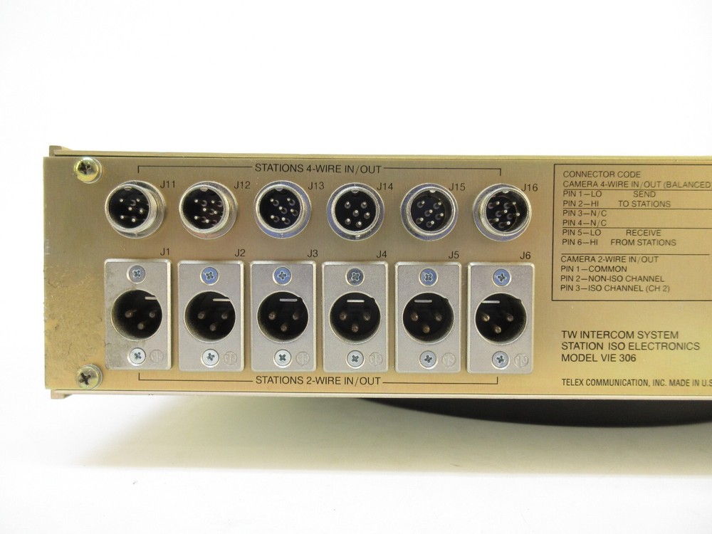 RTS Systems TW Intercom System - Station ISO Electronics - Model VIE 306