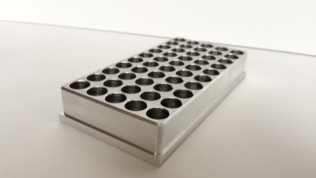 9mm Ammo Reloading Block Solid Aluminum 50 rounds