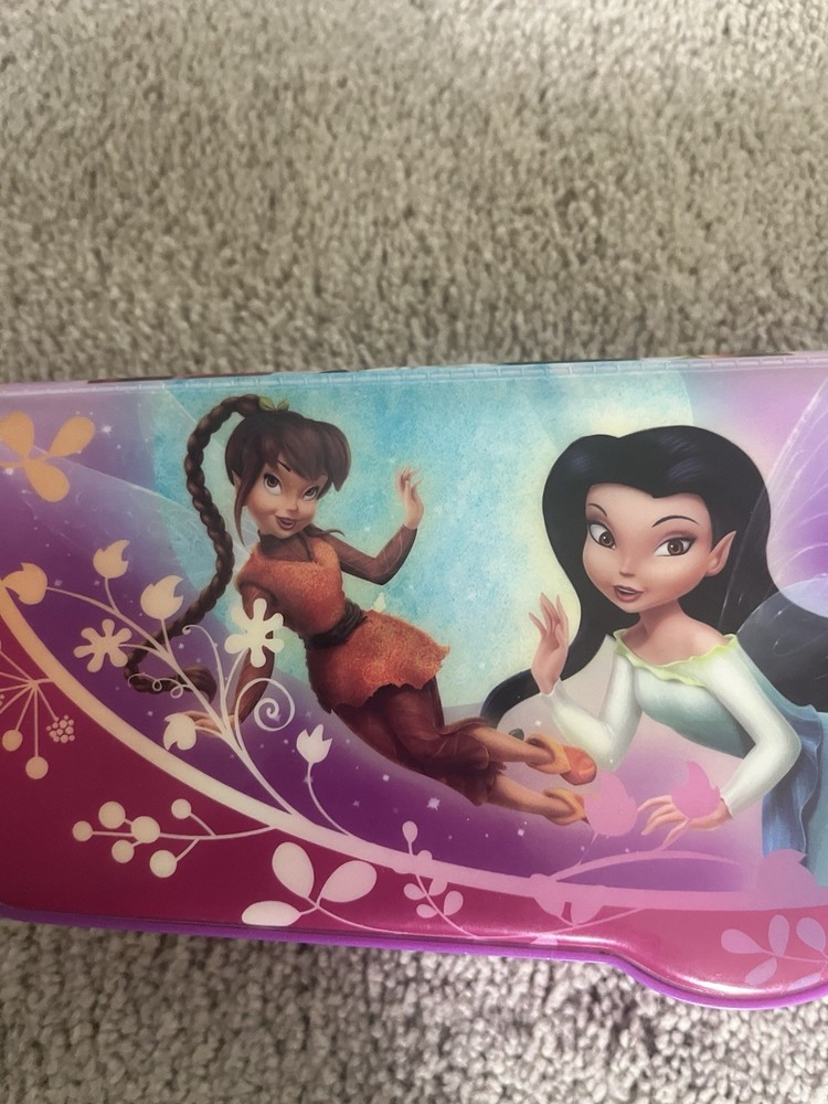 Disney Pixie Hollow Tinkerbell pencil case with buttons Moonstone Magic fairies