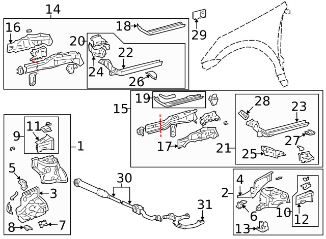 Genuine GM Tie Bar Bracket 19184418