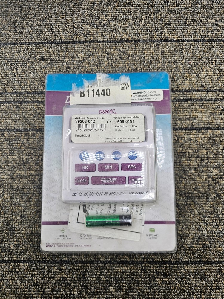 DURAC 89203-042: Traceable® Four-Channel Digital Timer with Integrated Clock