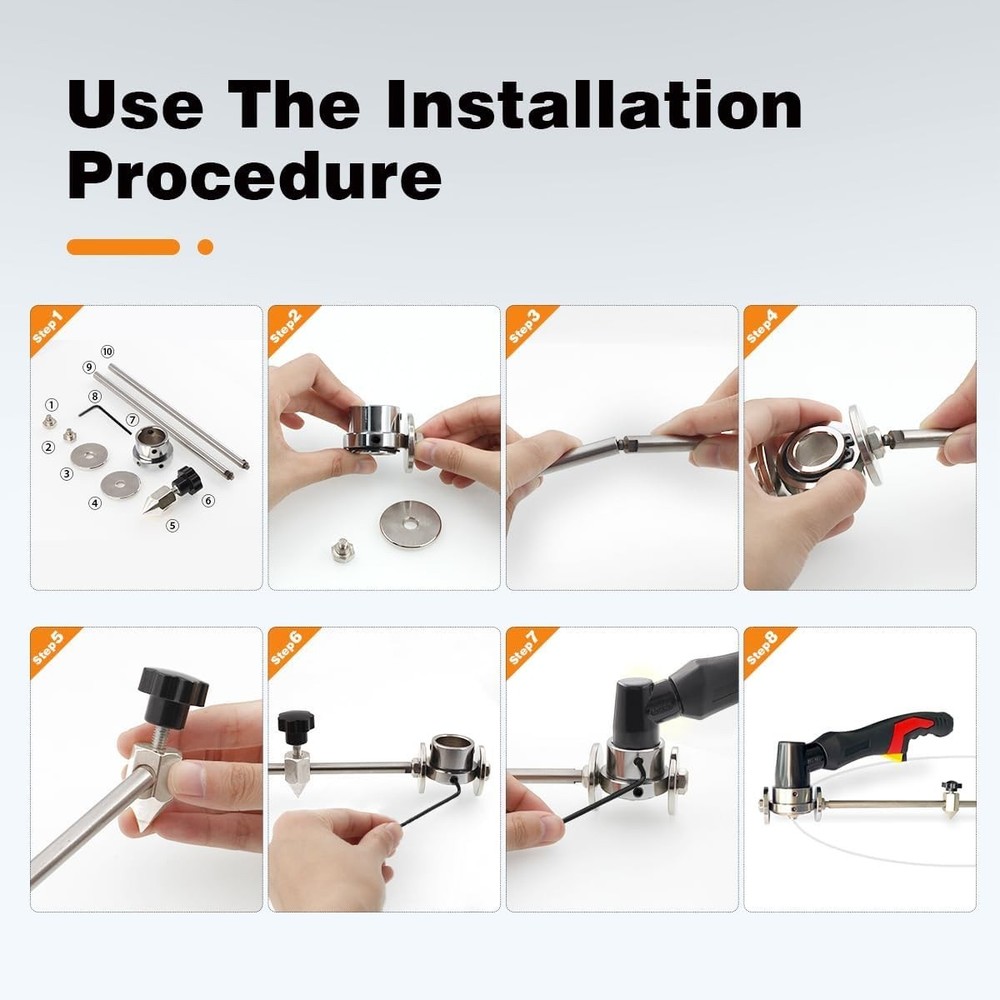 AG-60 Plasma Cutter Roller Guide with Detachable Compass Arm for Precision Cuts