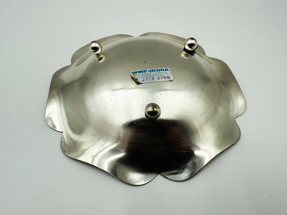 Vintage WMF-IKORA Silver Plate Tarnish Resistant Footed Trinket Dish Germany