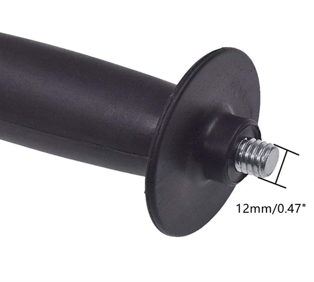 12mm Dia Thread Plastic Angle Grinder Sander Handle Tool Black 2pcs