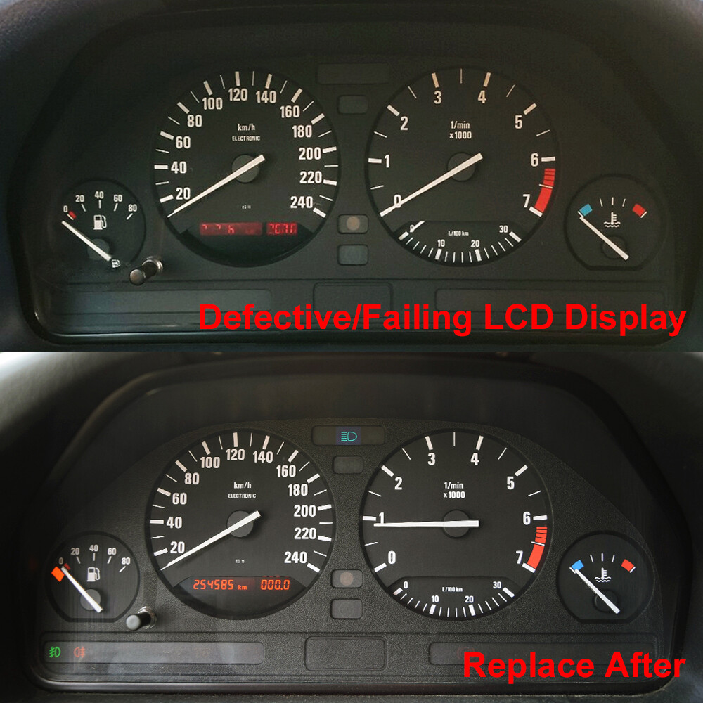 Display for BMW 5-Series E34 Instrument Cluster