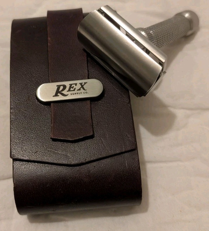 Rex Supply Co. Ambassador Adjustable Stainless Steel DE Razor & Leather Case