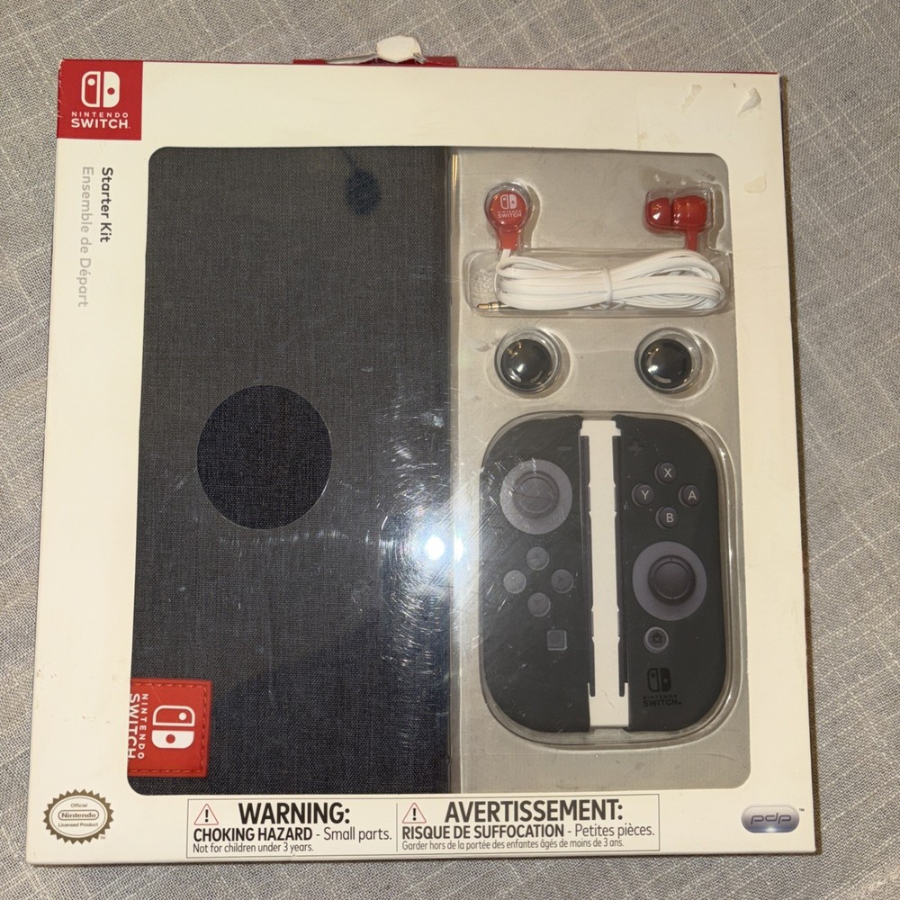 PDP Nintendo Switch Starter Kit With Travel Case, Screen Protector In Box - 2017