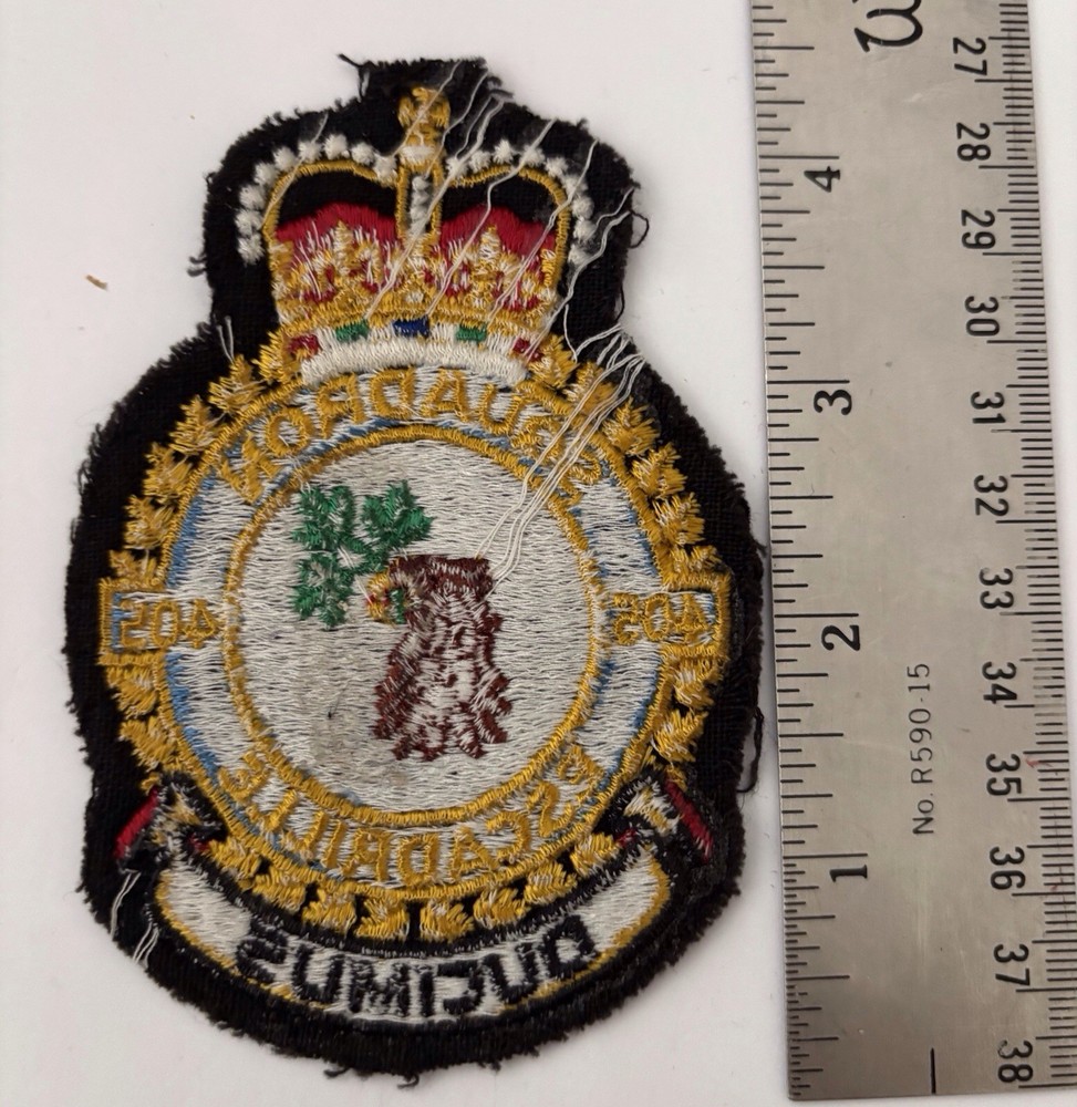 Royal Canadian Air Force RCAF 405 Squadron Escadrille Pattern Heraldic Patch