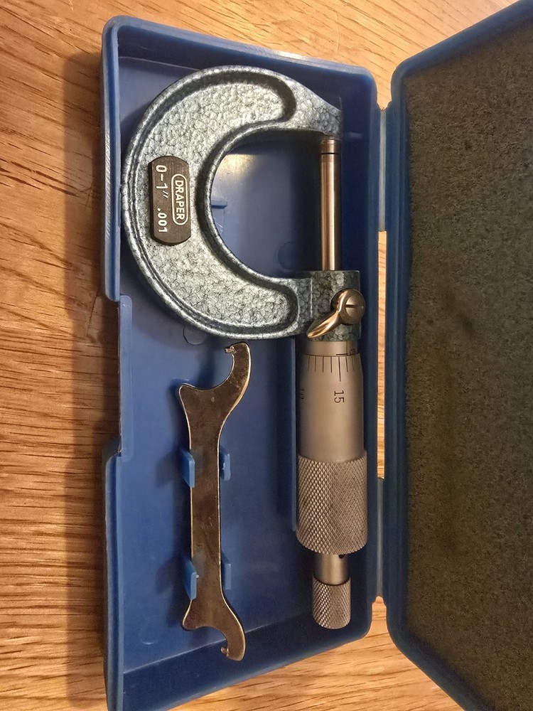 Draper Outside Micrometer, 0-1" Range,  .001" Graduation