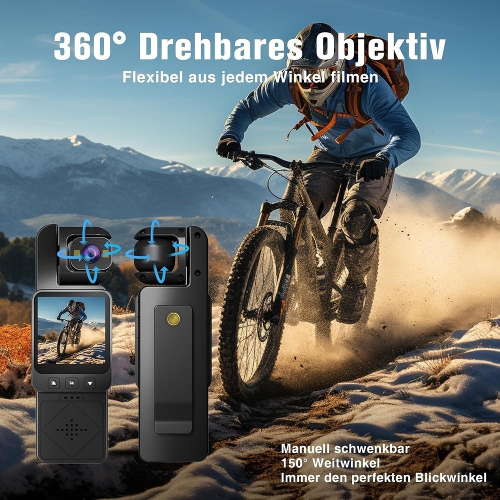 Mini Body Camera Body Action Vlogging Pocket Camera Image Stabilization
