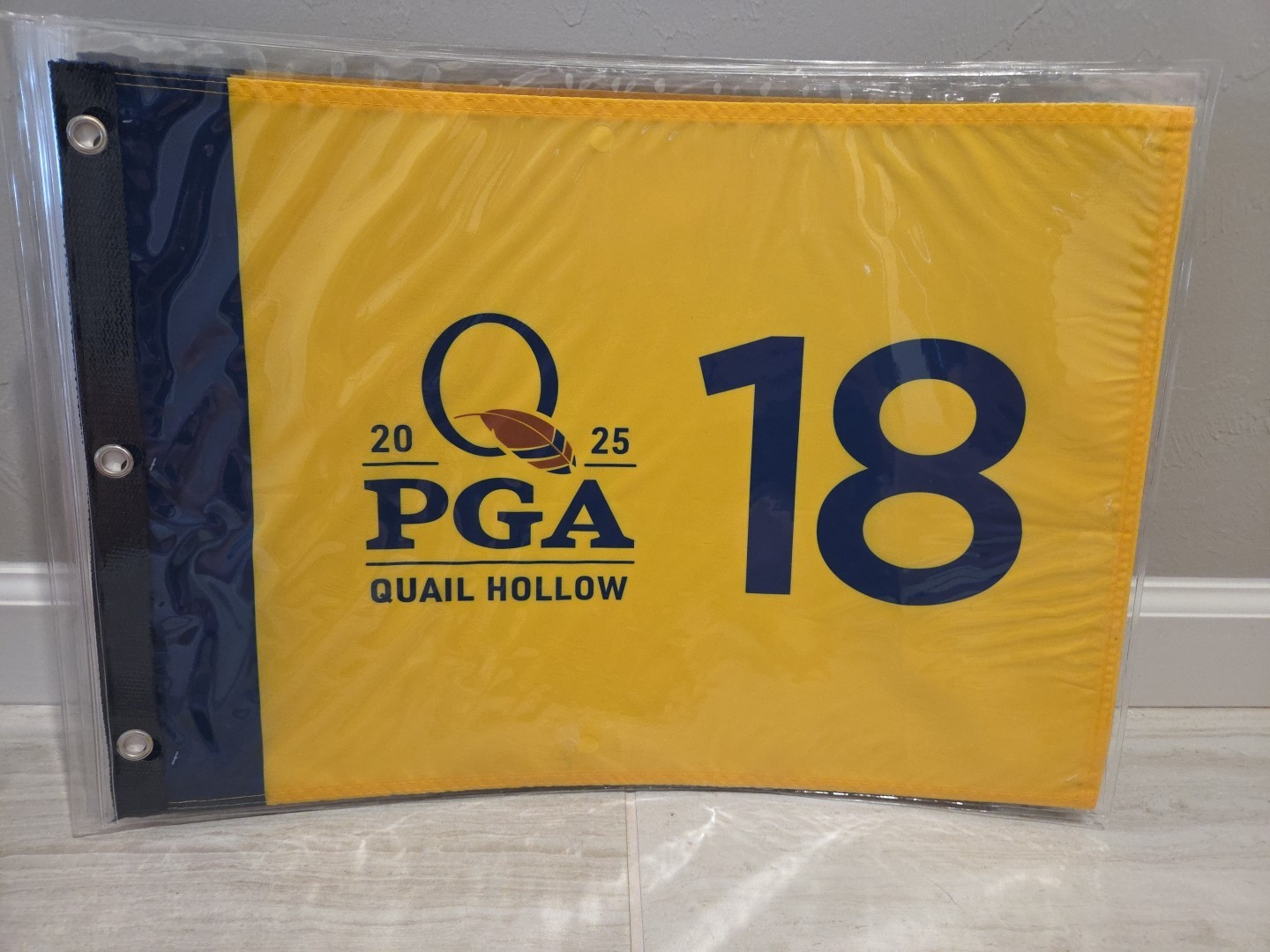 2025 Pga Championship AUTHENTIC  Quail Hollow yellow pin flag