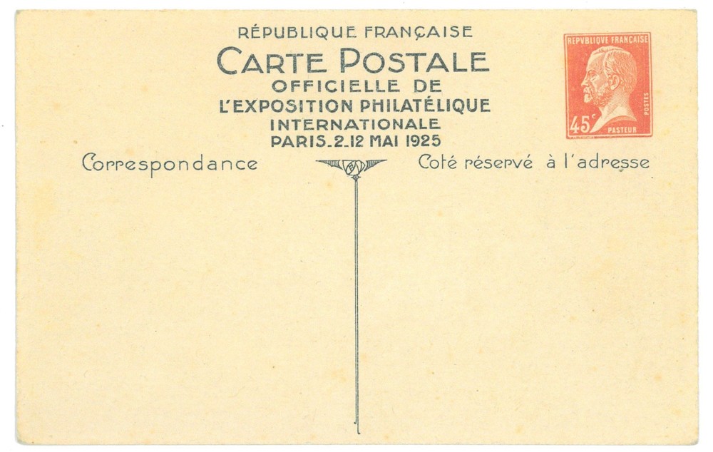 P6007 - FRANCE , PASTEUR 45 CENT 1925 ,