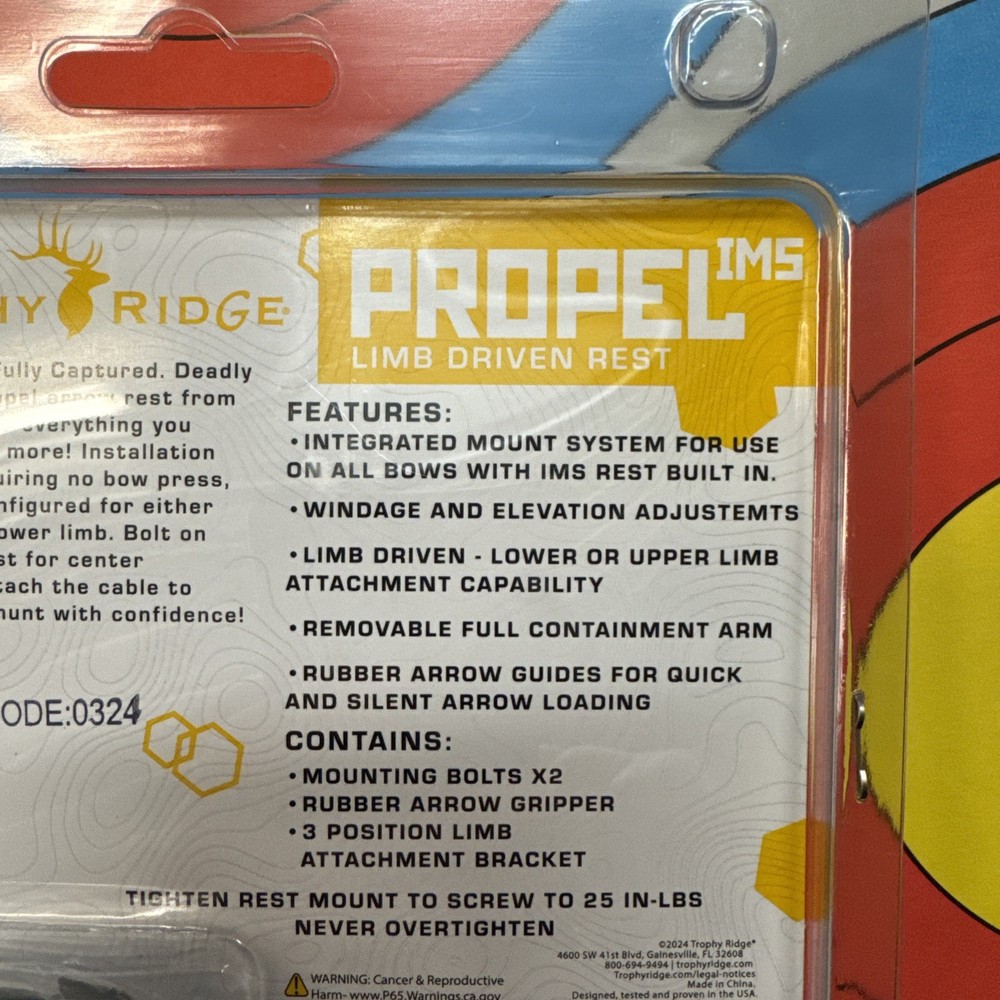 Trophy Ridge Propel IMS Arrow Rest RH