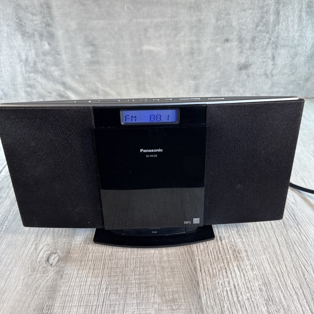 Panasonic SC-HC20 Compact Stereo System CD iPod Dock w/ Remote Tested