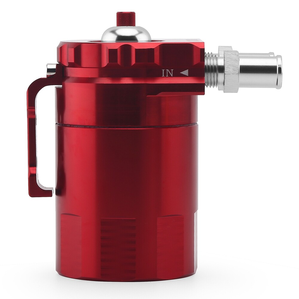Oil Catch Can Kit Reservoir Baffled Tank with Breather Filter Universal Aluminum