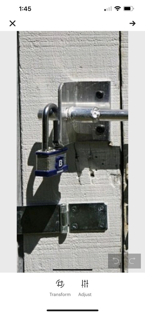 Door Bar Lock Shed Security Barn