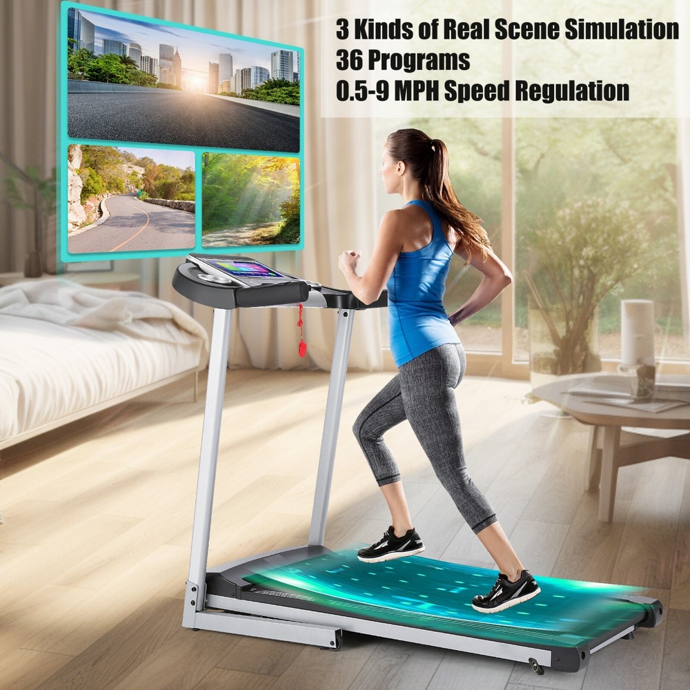 3.25HP Folding Treadmill 10in HD Touchscreen📺️ Walking Jogging Running Machine