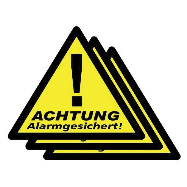 PENTATECH 40201 German 3-Piece Internal Triangular Alert Label