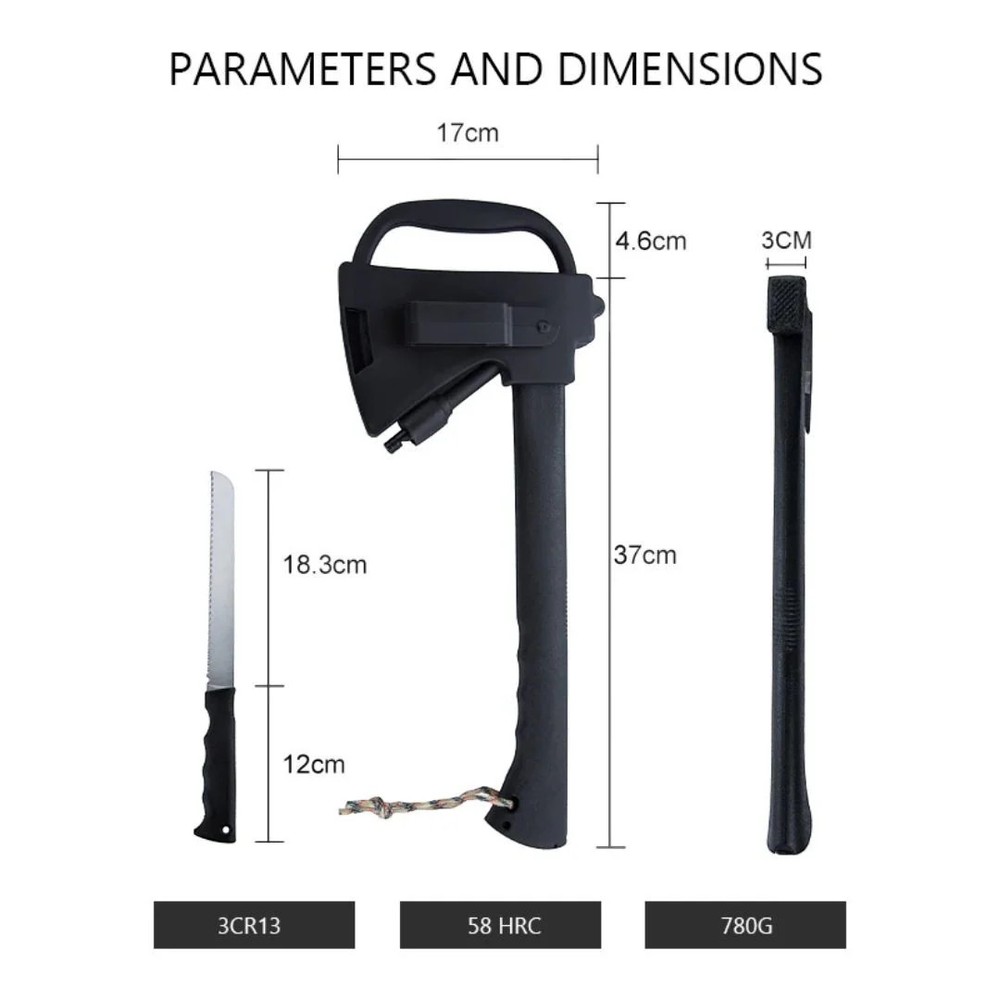 3‑in‑1 Tactical Survival Axe System | PrepPro