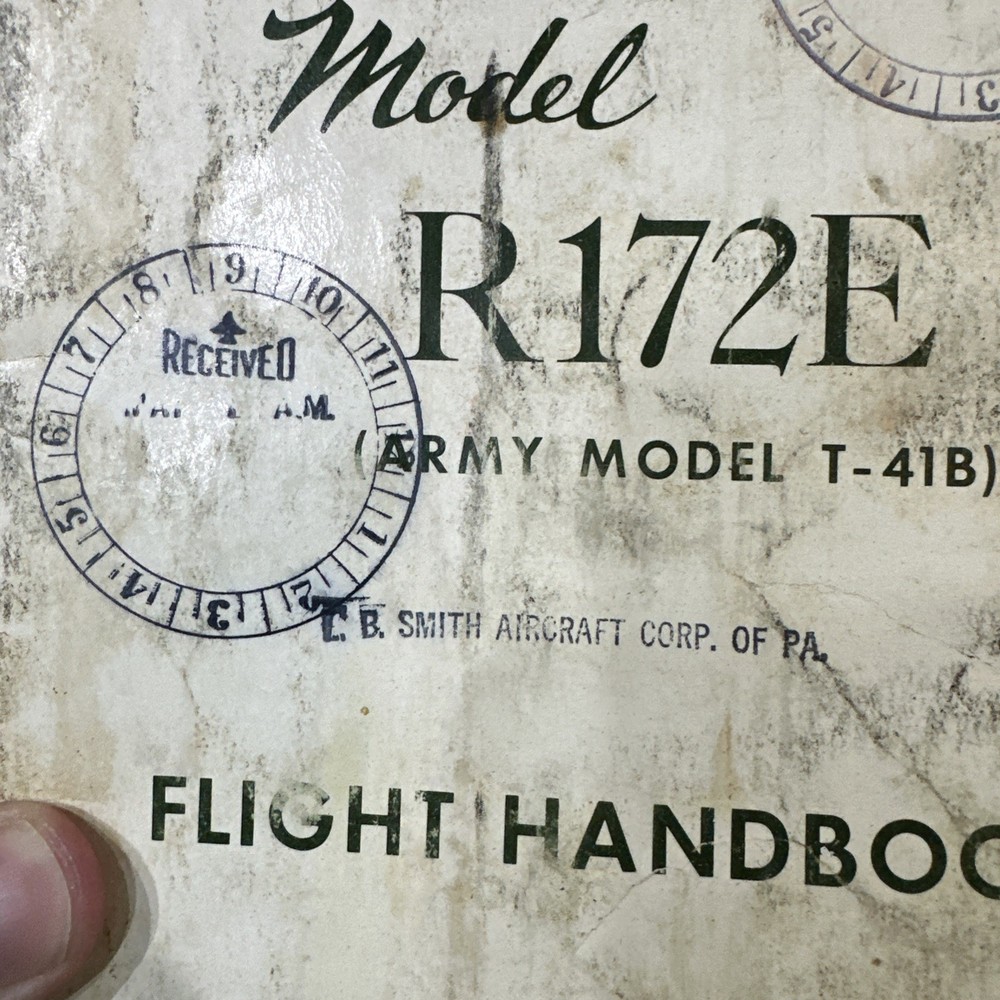 Cessna Model R172E (Army Model T-41B) Flight Handbook