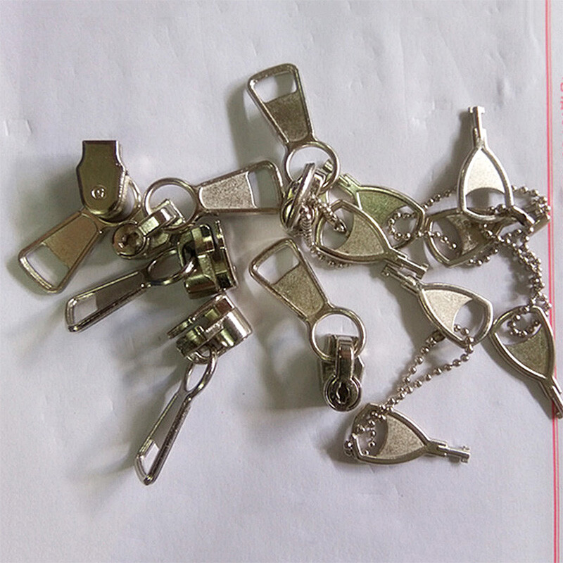 5X Nylon Coil Replacement Fix Zipper Key Lock Slider Locking Zipper Pull Head #5