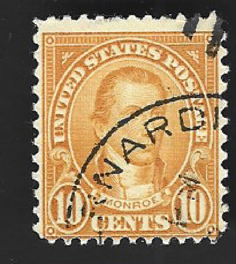 Scott# 642 10c Monroe with CDS cancel ~ (B-3)