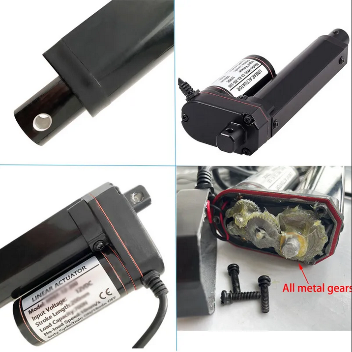 12V 3000N Linear Actuator Waterproof Long Stroke 6inch Heavy Duty 2inch ~ 40inch