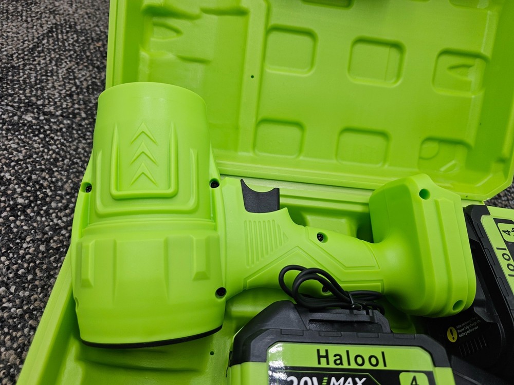 Halool Electric Cordless Leaf Blower Handheld Lightweight 20V Max 4Ah Green