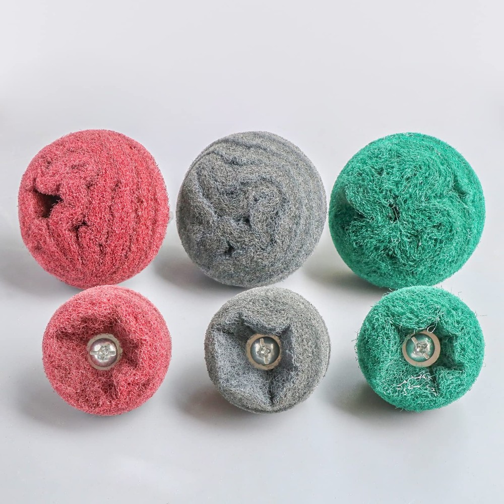 6PCS Non Woven Buffing Wheel Drill Kit