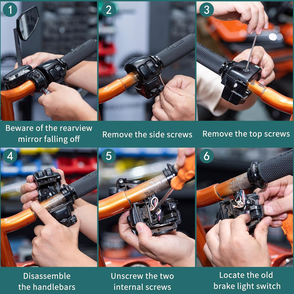 Front Brake Light Handlebar-Mounted Switch Pressure Sensor Waterproof