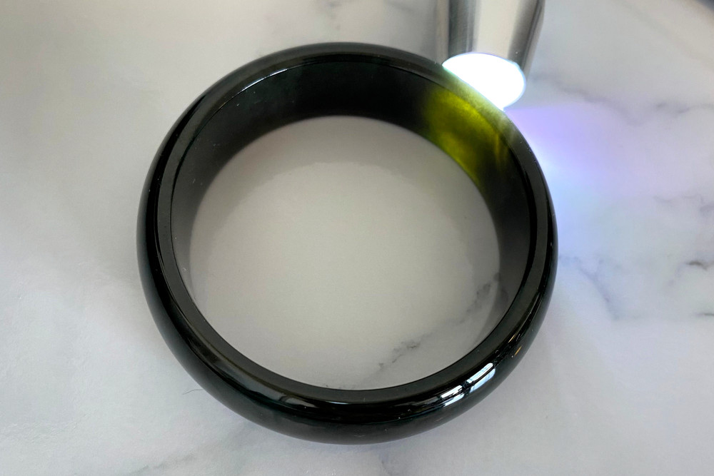 Natural Dark Green Jade Bangle 83g-60mm.