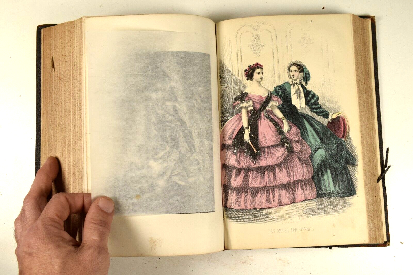 1859 Bound Peterson's Magazine Full Year w/ Hand Colored Engravings Sheet Music