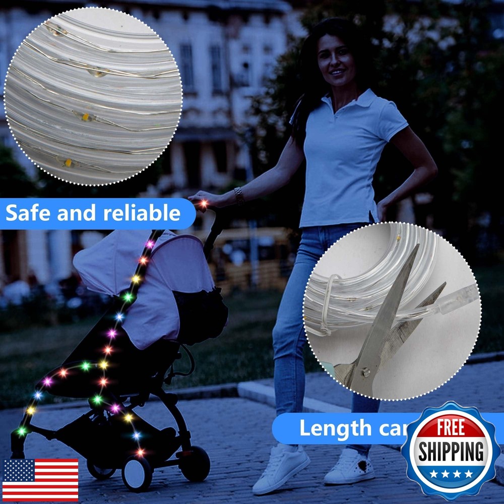 codree 23 FT Baby Stroller Lights for Walking at Night, Multicolor Stroller A