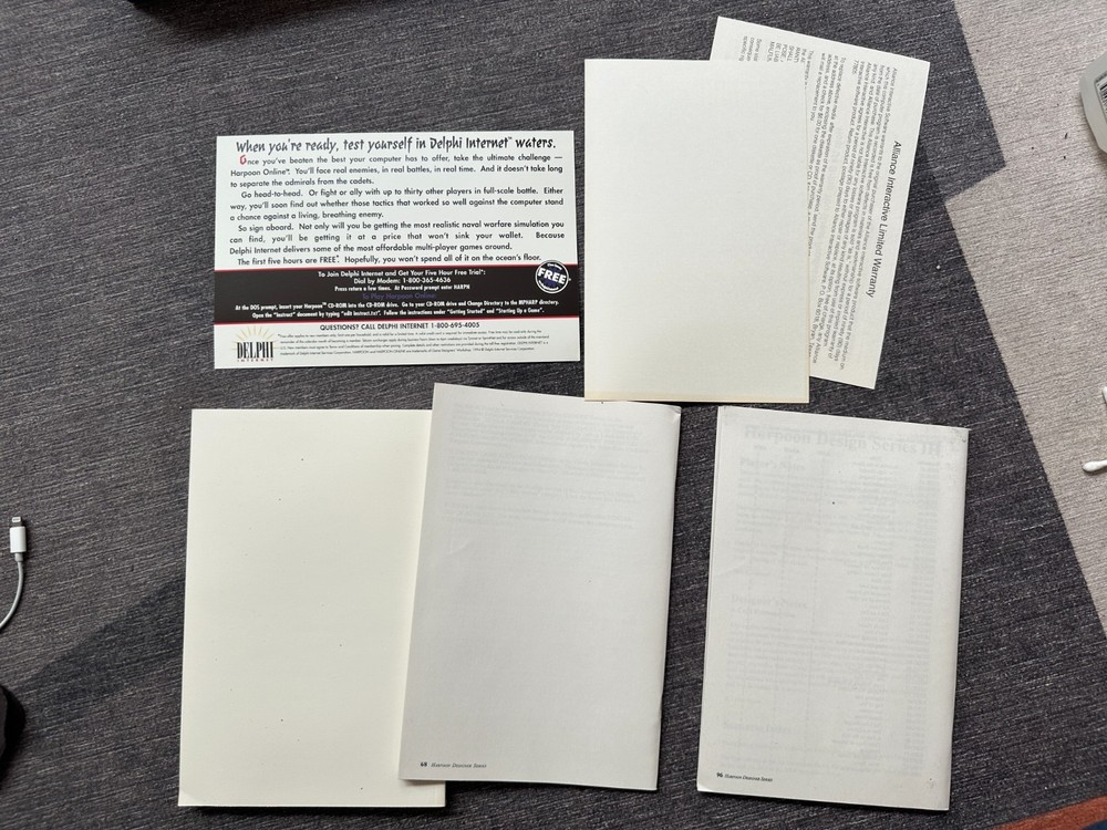 1990s Harpoon Classic PC Game - Packaging Only