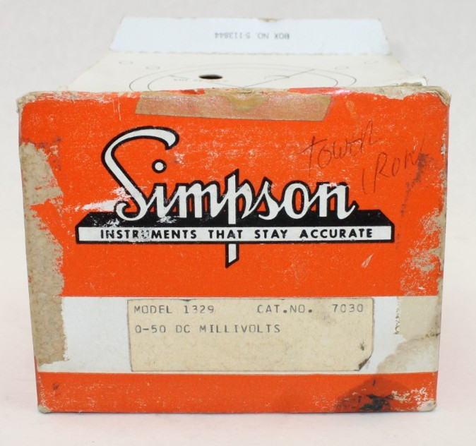 Simpson 1329-7030 Analog Panel Meter
