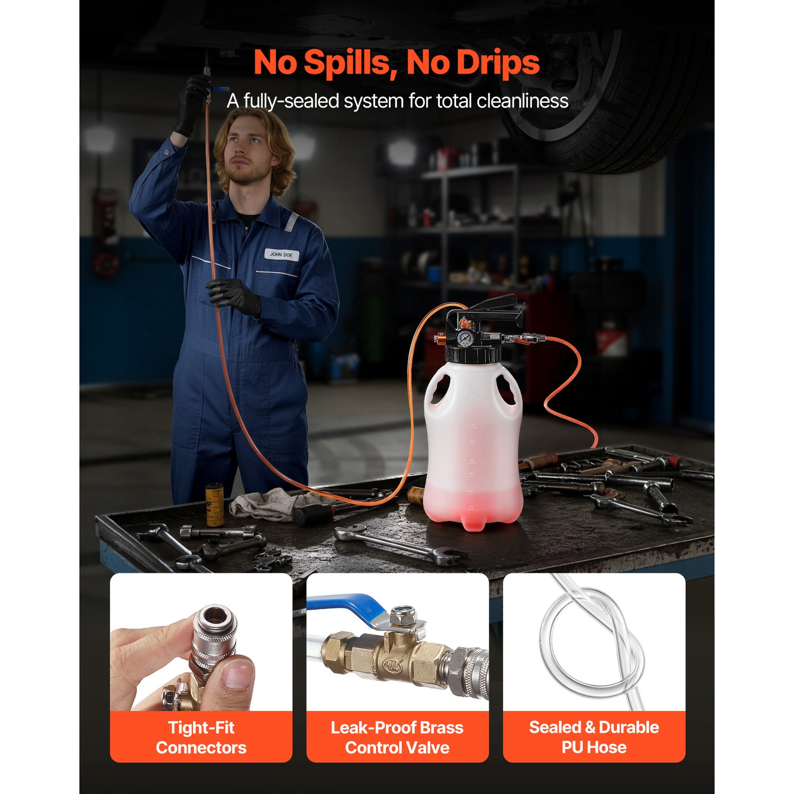 Uimoso Transmission Fluid Pump 2.11 Gal Dual-Function ATF Refill System