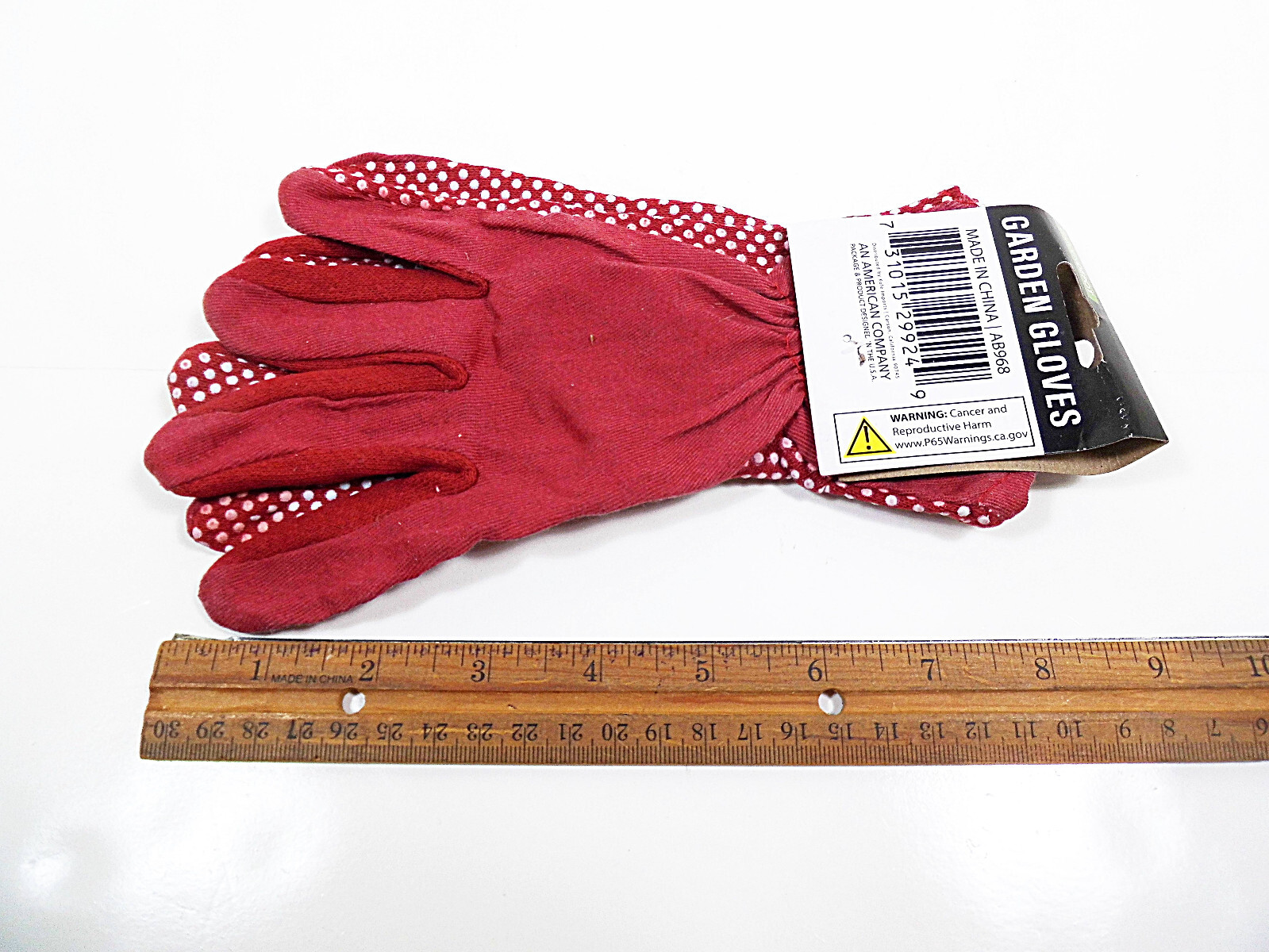 Garden Gloves w Grip Dots L SM XS Gardening Gauntlet Glove Cotton 1 Pr. Cleanup