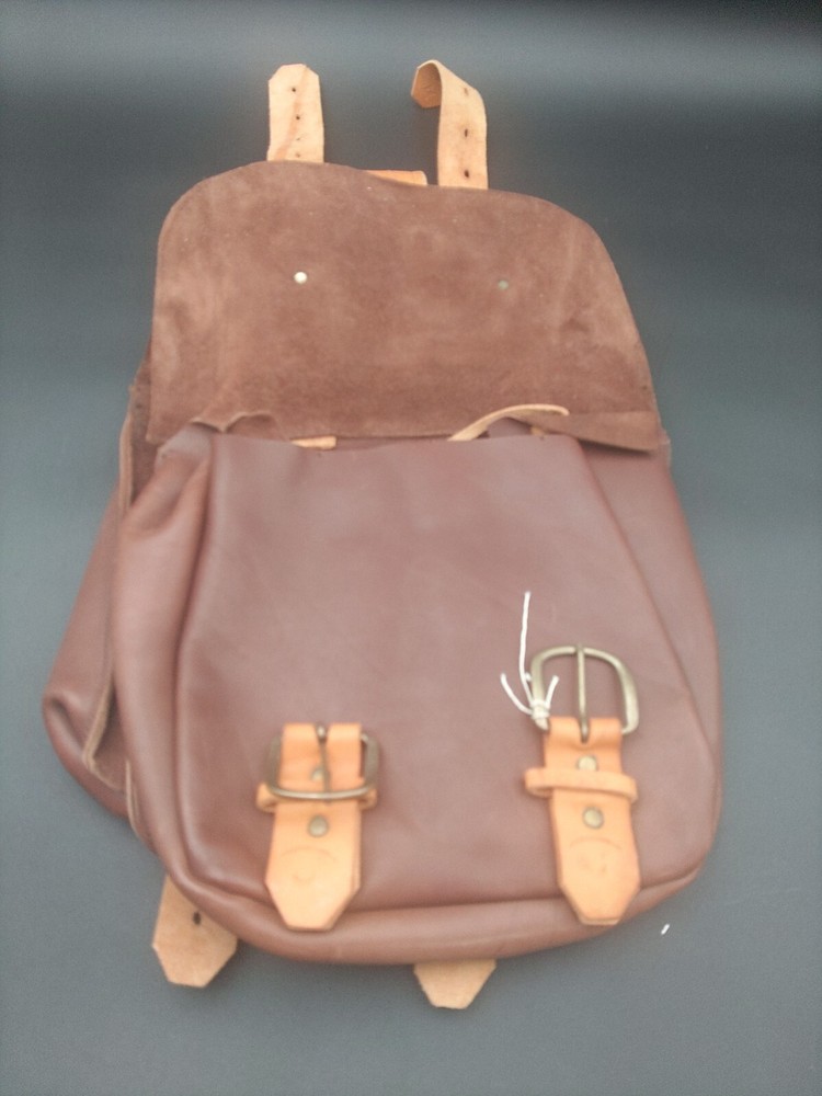 Handmade Light/Dark Brown Leather Western Saddle Bag
