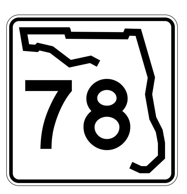 Florida State Road 78 Sticker Decal