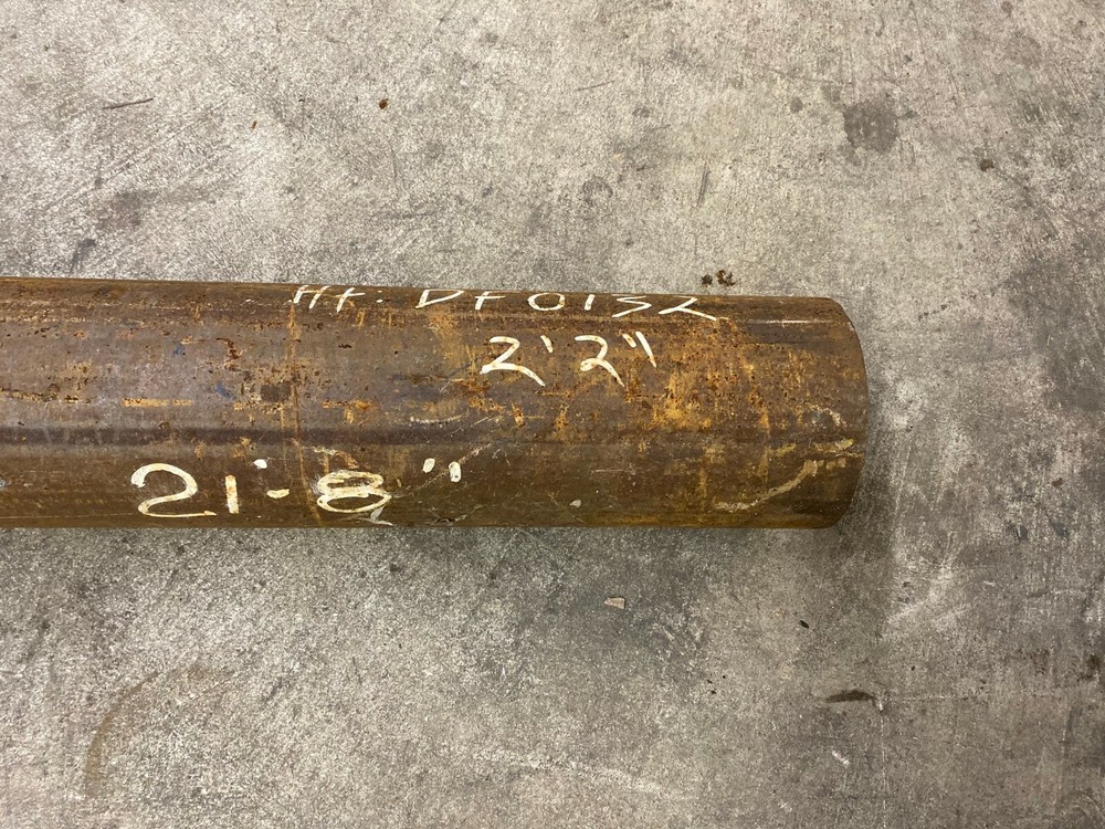 4" O.D. BLACK STEEL, NON THREADED, 3 FT LONG WELDED PIPE
