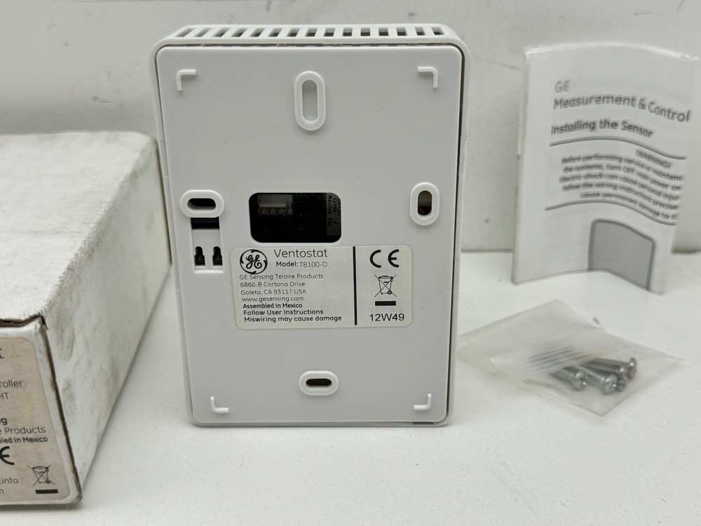 GE Sensing T8100-D Ventostat CO2 Ventilation Controller TMP, LCD, WHT