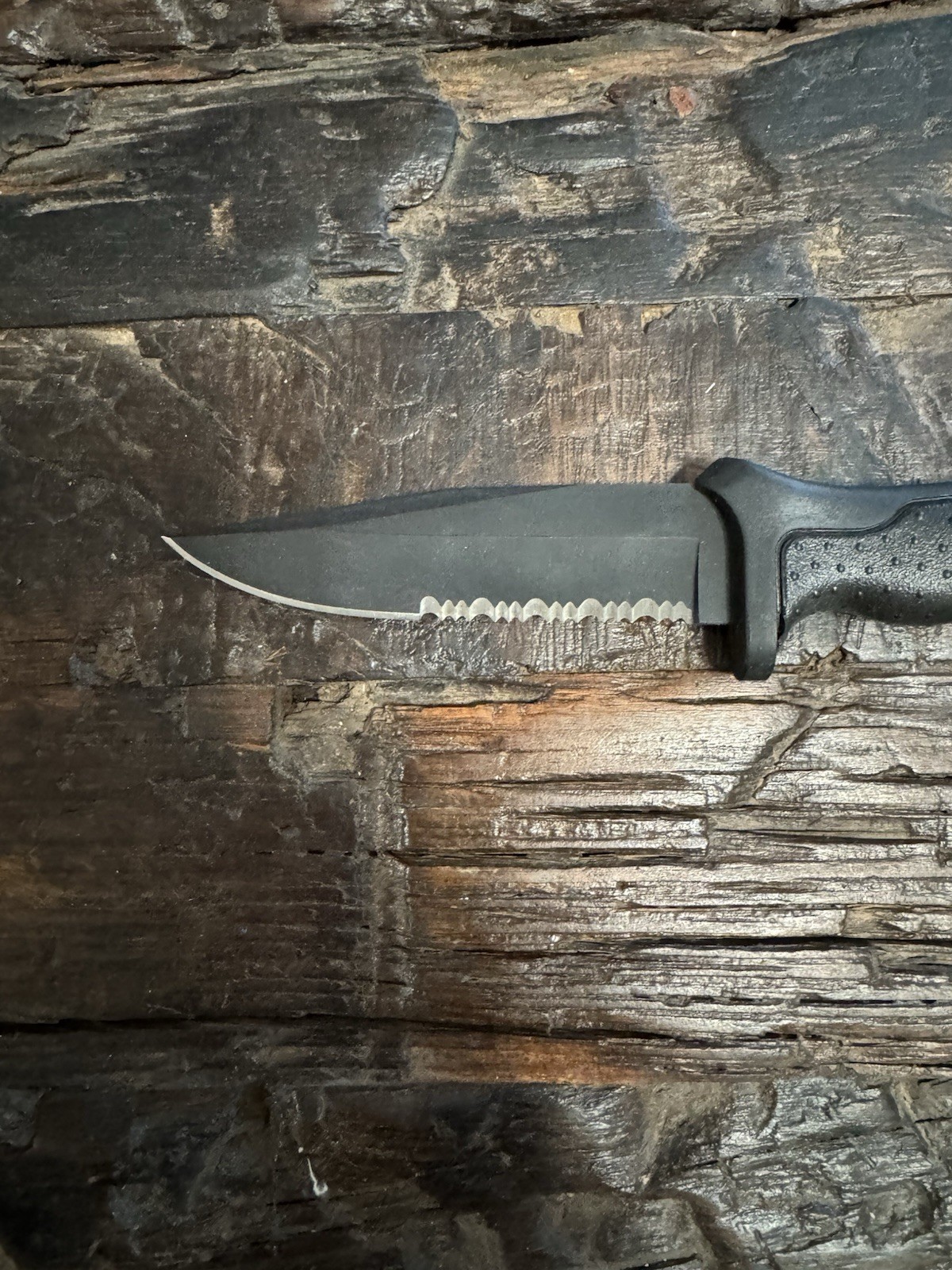 VINTAGE 1997 BUCK KNIFE USA 655 NIGHTHAWK SURVIVAL KNIFE W/ SHEATH BLACK OXIDE