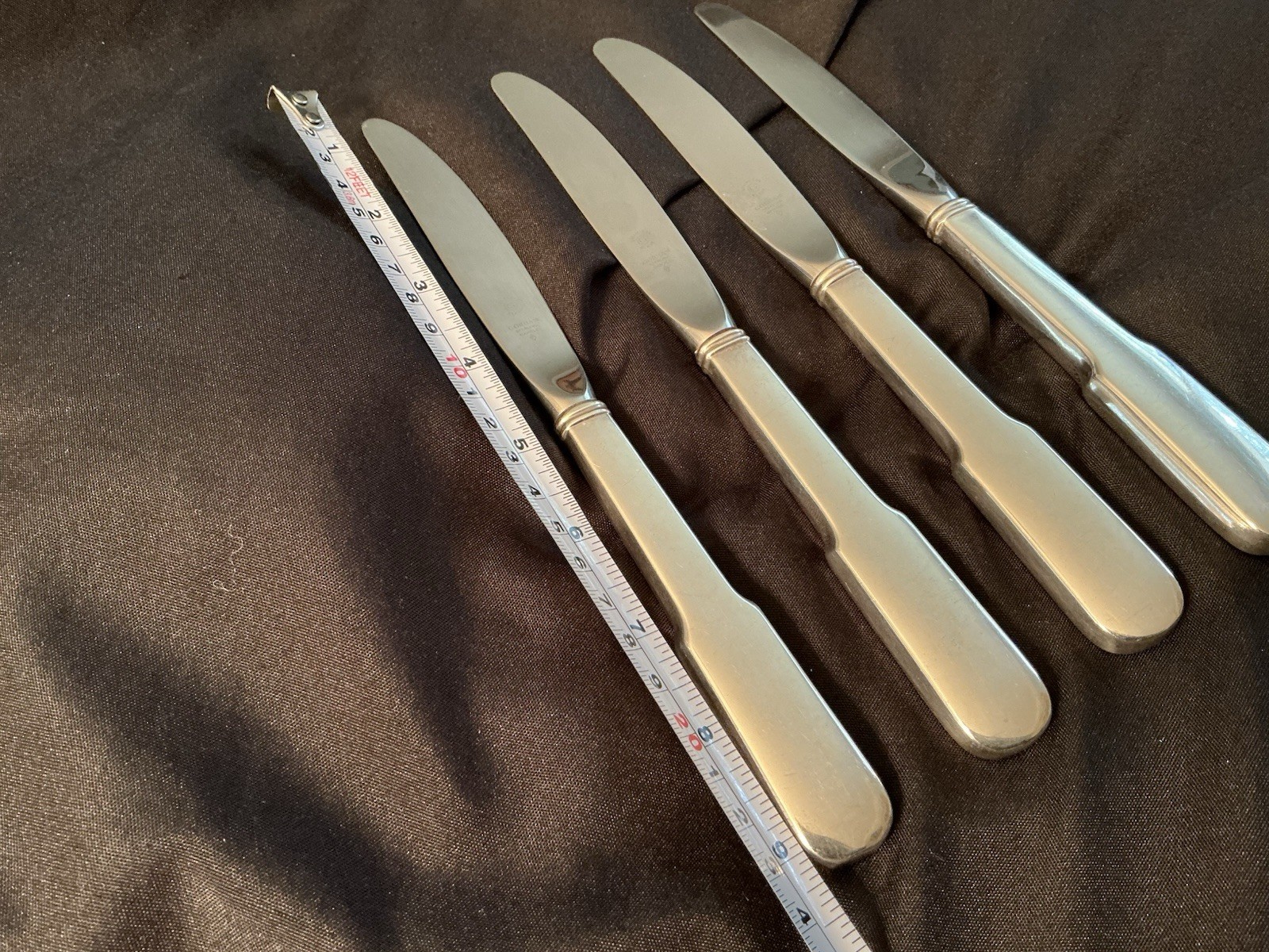 Old English Tipt by Gorham Sterling Silver Knife Lot Of 4 Pieces! 9 1/8”