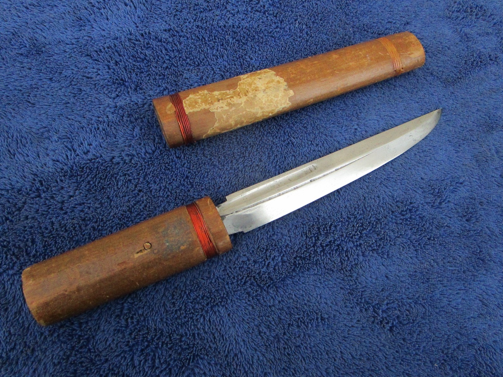 ORIGINAL VINTAGE WW2 JAPAN TANTO KNIFE KAMIKAZE PILOT`S STYLE DAGGER AND SHEATH