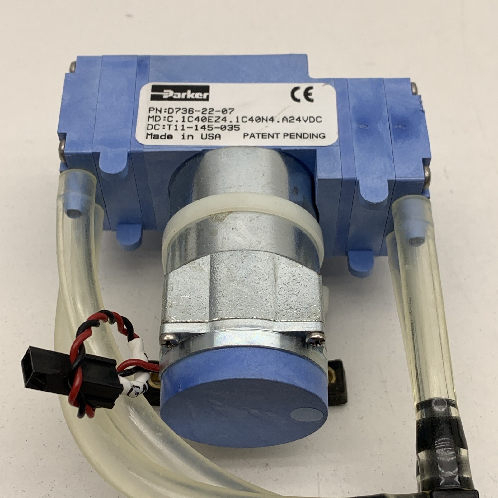 Parker D736-22-07 Miniature Dual Head Diaphragm Pump 24VDC with Tubing